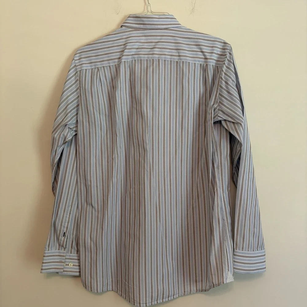 Lot Of 2 Banana Republic Men's Dress Button Down Printed Shirts 16-16 1/2 READ D